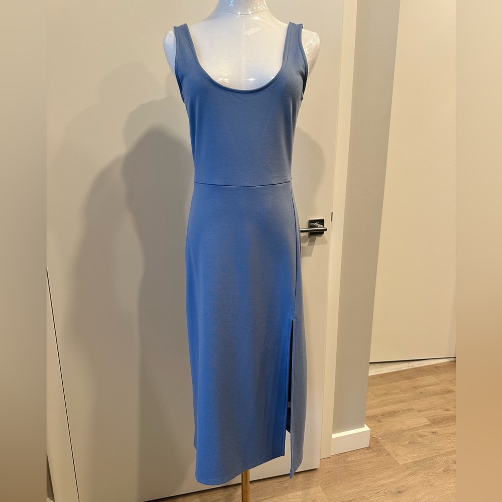 Women’s Sleeveless Tank Top Midi Dress High Slit